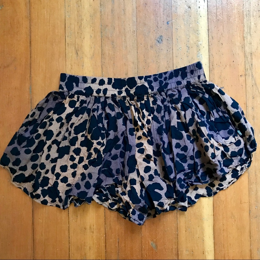 Vans Elastic Waist Leopard Print Flowy Shorts